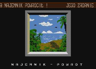 Najemnik: Powrót (Atari 8-bit) screenshot: Title screen