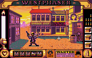 West Phaser (Amiga) screenshot: The shoot-out starts