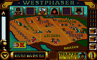 West Phaser (Atari ST) screenshot: ...and set out for bounty!