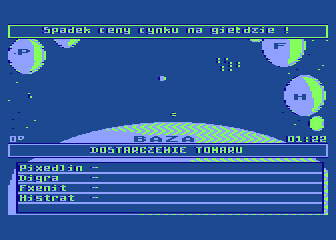 Constellation (Atari 8-bit) screenshot: Delivery of goods