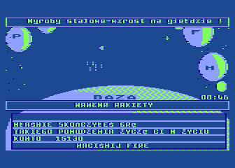 Constellation (Atari 8-bit) screenshot: Game over