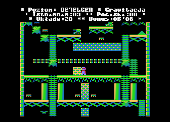 MicroMan (Atari 8-bit) screenshot: Level 7 BETELGEN