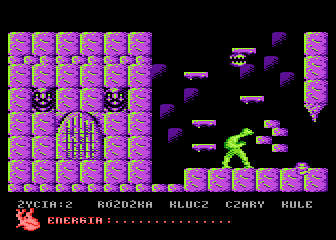 Kernaw (Atari 8-bit) screenshot: Jaws and skull