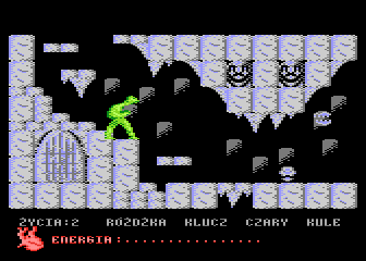 Kernaw (Atari 8-bit) screenshot: Skull and jaws