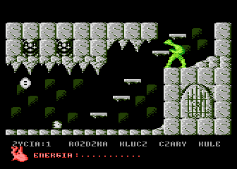 Kernaw (Atari 8-bit) screenshot: Meatball and fast hedgehog