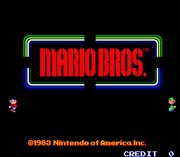 Mario Bros. (Arcade) screenshot: Title screen