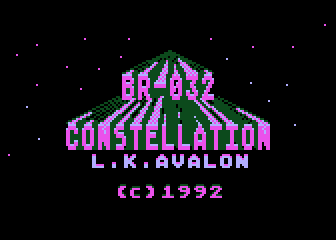 Constellation (Atari 8-bit) screenshot: Title screen