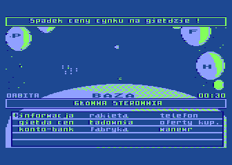 Constellation (Atari 8-bit) screenshot: Game menu
