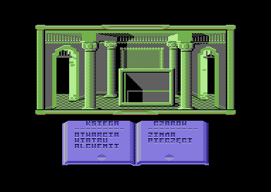 Klątwa (Commodore 64) screenshot: Spell book