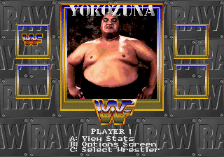 WWF Raw (SEGA 32X) screenshot: Character portrait