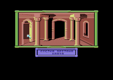 Klątwa (Commodore 64) screenshot: Heavy bronze grating