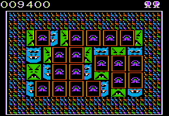 Drelbs (Apple II) screenshot: Bonus stage completed