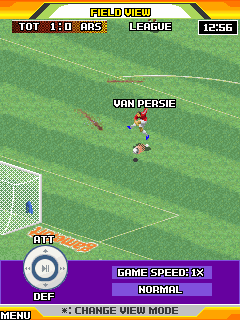 Real Football: Manager Edition (J2ME) screenshot: Penalty kick