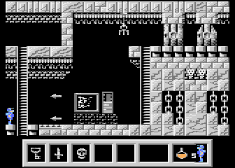 Deimos (Atari 8-bit) screenshot: Looks like early PC machine