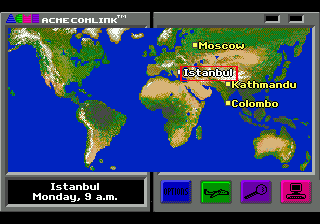 Where in the World is Carmen Sandiego? (Enhanced) (Genesis) screenshot: World map