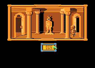 Klątwa (Atari 8-bit) screenshot: Travel options
