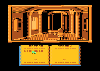 Klątwa (Atari 8-bit) screenshot: Using spells