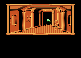 Klątwa (Atari 8-bit) screenshot: Corridor