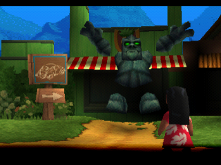 Disney's Lilo & Stitch: Trouble in Paradise (PlayStation) screenshot: A monster!
