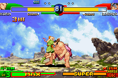 Street Fighter Alpha 3 (Game Boy Advance) screenshot: Too fat to pain