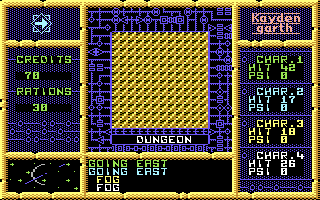 Kayden Garth (Commodore 64) screenshot: Foggy tiles in the dungeon