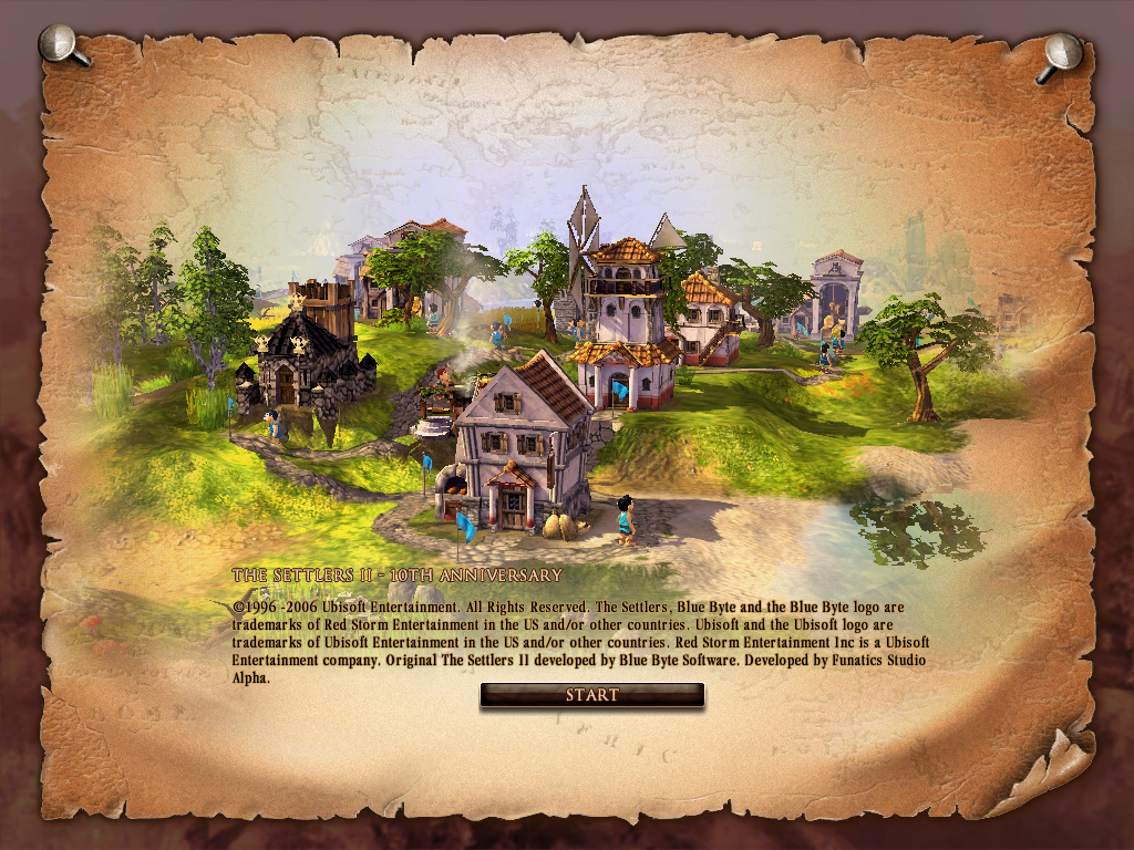The Settlers II: 10th Anniversary (Windows) screenshot: Time limited demo version: The copyright screen