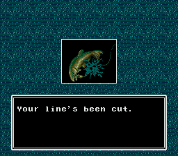 King Salmon: The Big Catch (Genesis) screenshot: Line cut off