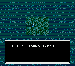 King Salmon: The Big Catch (Genesis) screenshot: Fish is tired. Good.
