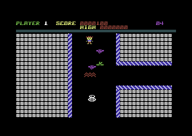 Zodiac (Commodore 64) screenshot: Lots of enemies here