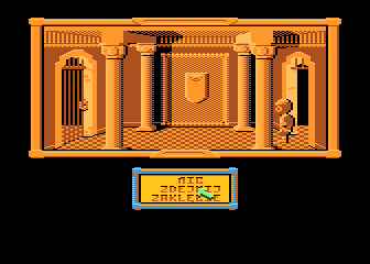 Klątwa (Atari 8-bit) screenshot: Shield room