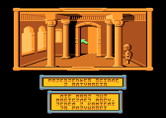 Klątwa (Atari 8-bit) screenshot: Gate of time