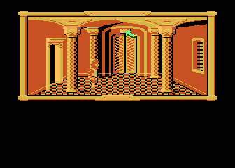 Klątwa (Atari 8-bit) screenshot: Dark Lord gate