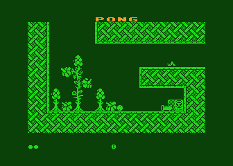 Pong (Atari 8-bit) screenshot: Kusza teleport
