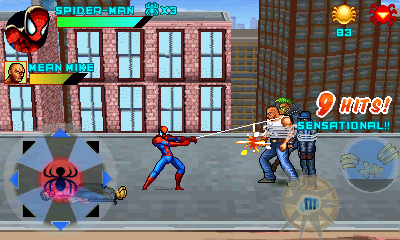 Spider-Man: Toxic City HD (Windows Mobile) screenshot: Using web