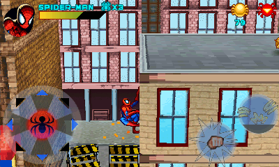 Spider-Man: Toxic City HD (Windows Mobile) screenshot: Wall climbing