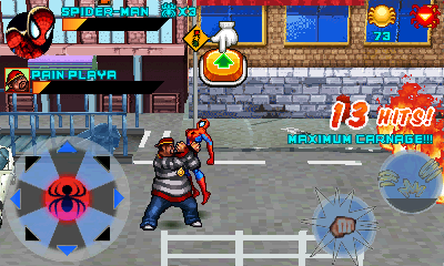 Spider-Man: Toxic City HD (Windows Mobile) screenshot: Getting grabbed