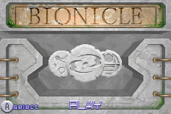 Bionicle (Game Boy Advance) screenshot: Main menu