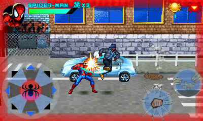 Spider-Man: Toxic City HD (Windows Mobile) screenshot: Getting kicked in the head