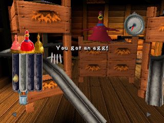 Chicken Run (PlayStation) screenshot: Look, one of the mini games: The bounty eggs-press.