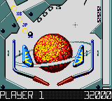 Hollywood Pinball (Game Boy Color) screenshot: No name on table! (Galaxy Wars)