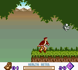 Pitfall: Beyond the Jungle (Game Boy Color) screenshot: End of first level