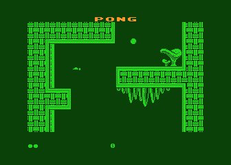 Pong (Atari 8-bit) screenshot: Hike down