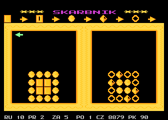 Skarbnik (Atari 8-bit) screenshot: Board 2