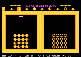 Skarbnik (Atari 8-bit) screenshot: Board 1