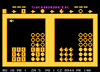 Skarbnik (Atari 8-bit) screenshot: Board 3
