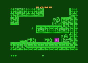 Pong (Atari 8-bit) screenshot: Inside the tube