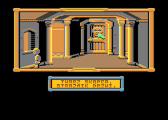 Klątwa (Atari 8-bit) screenshot: Doors guardian