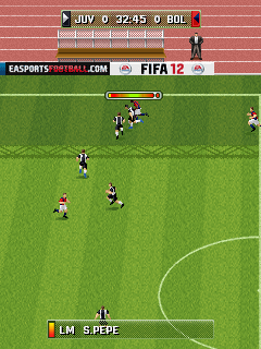 FIFA 12 (J2ME) screenshot: Trying to tackle