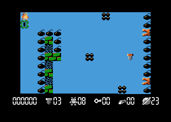 Robbo Forever (Atari 8-bit) screenshot: Level 23