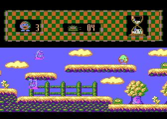 Włóczykij (Atari 8-bit) screenshot: Two capsules on site